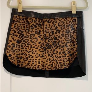 Michelle mason cow hide skirt